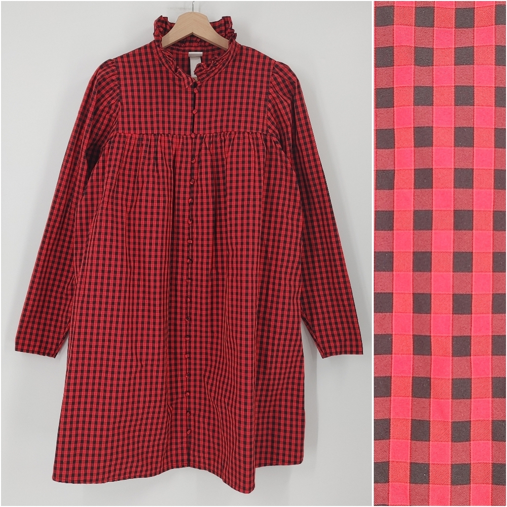 H&M Plaid Button Down Dress